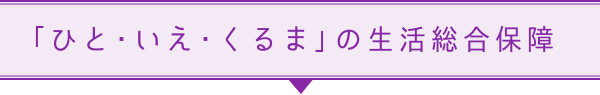 「ひと・いえ・くるま」の生活総合保障
